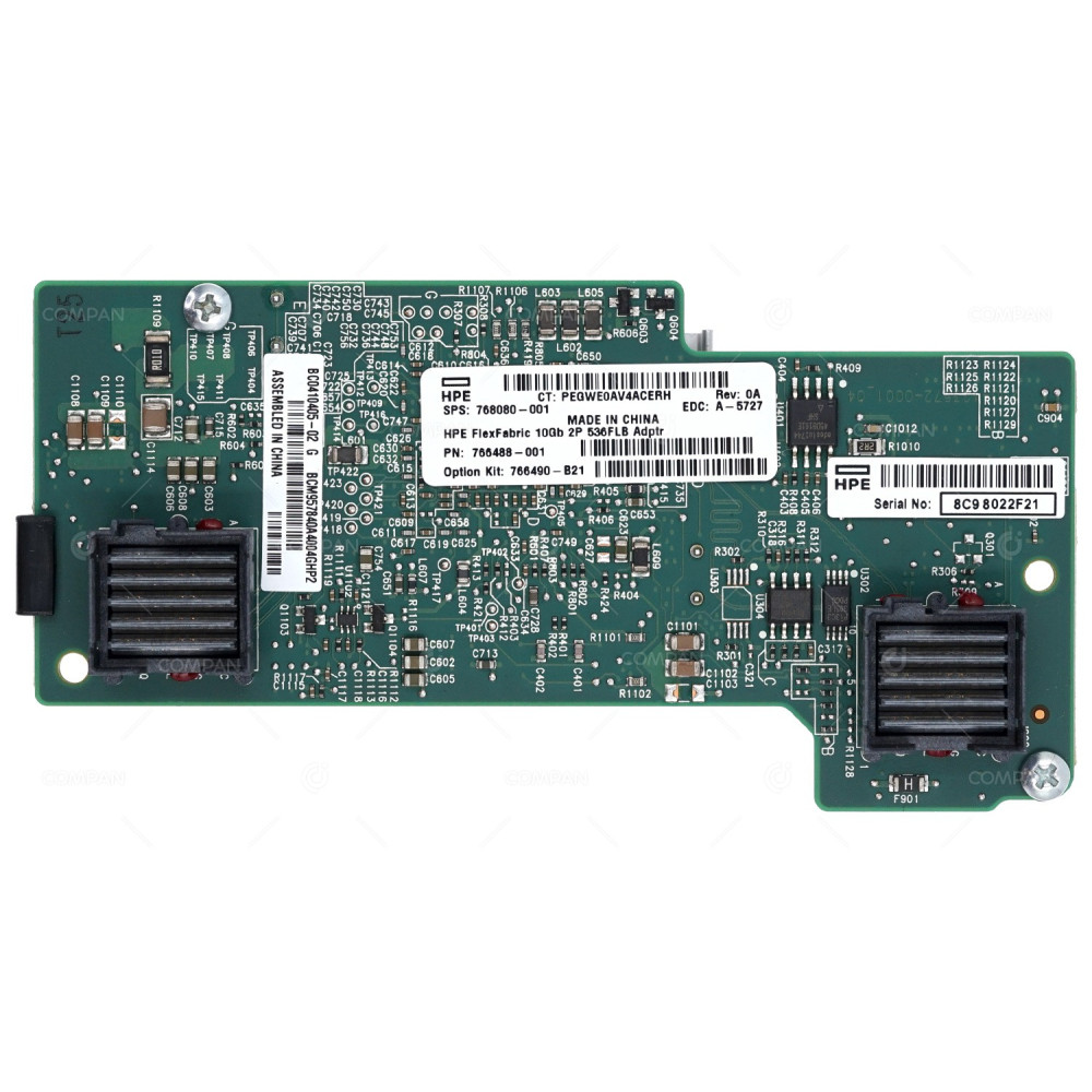 768080-001 HP FLEXFABRIC 10GB DUAL PORT 536FLB ADAPTER FOR PROLIANT BL460C G9